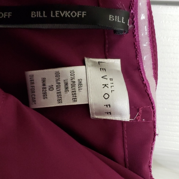 Bill levkoff strapless purple dress size 10 - Picture 5 of 6